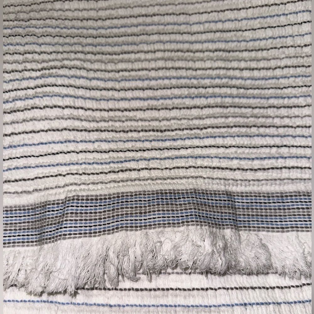 Inup Home Cotton Summer Throw Waffle Weave
White,taupe, black, grey and blue